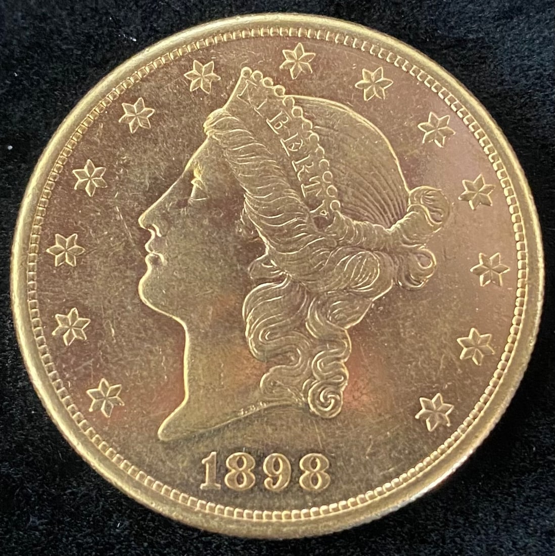 1898-S $20 Liberty Head Gold PROOF LIKE (1 of 2)