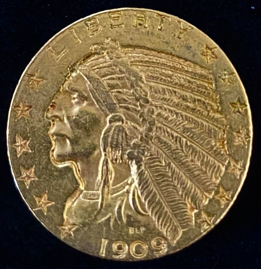 1909 $5 Indian Head Gold (1 of 2)