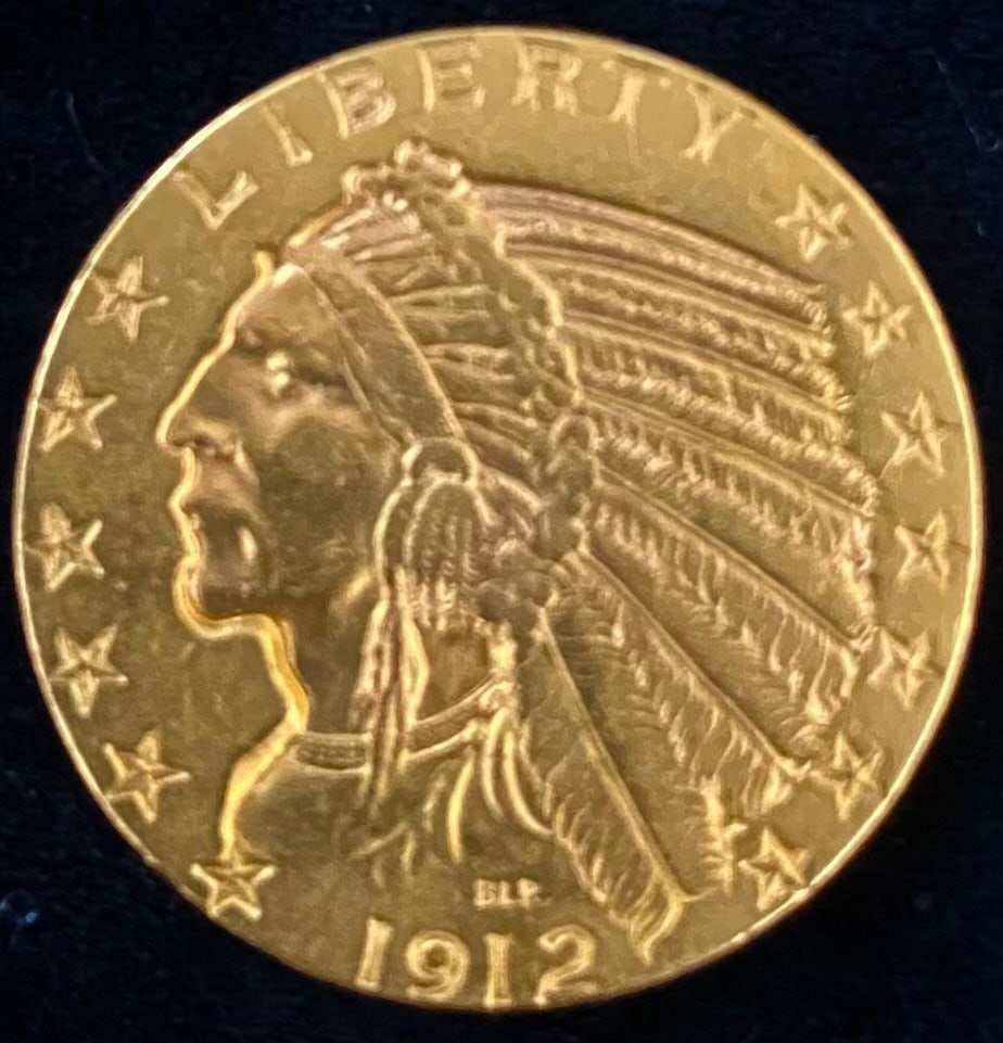 1912 $5 Indian Head Gold (1 of 2)