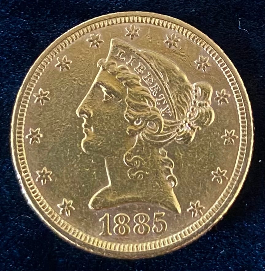 1885 $5 Liberty Head Gold (1 of 2)