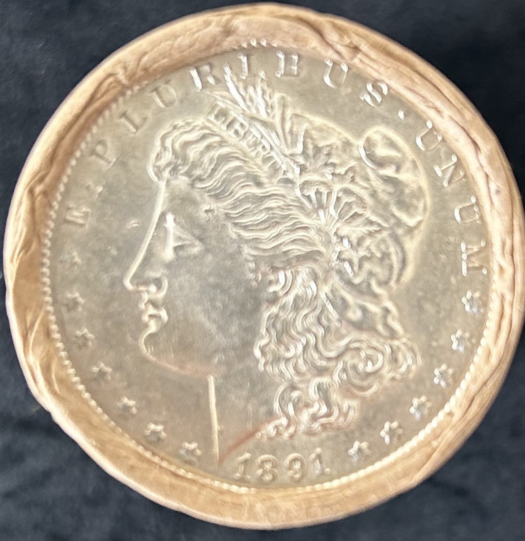 GEM BU $10 Morgan Silver Dollar 1891 & CC Ends (1 of 2)