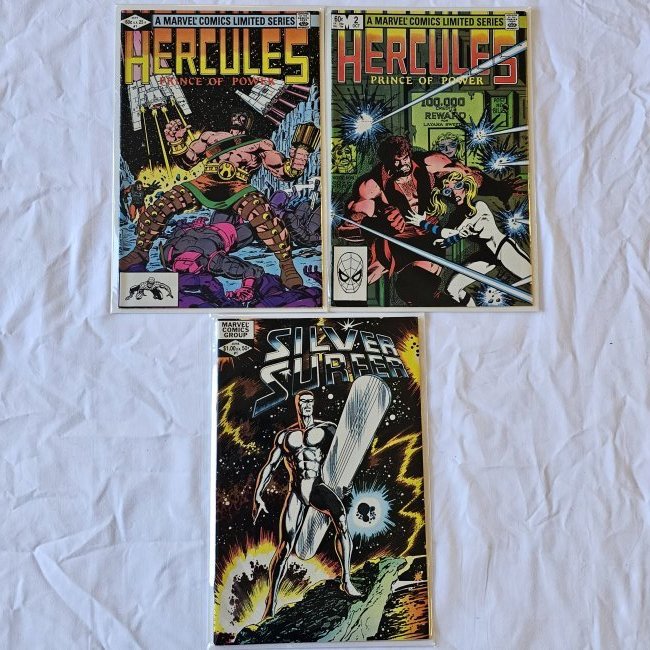 Lot of Mixed Marvel Comic Books: Lot of 6 mixed Marvel comic books in sleeves and card backs.Featuring:- Kitty Pryde and Wolverine #1- A Marvel Comics Limited Series - Hercules Prince of Power #'s 1, 2- A Marvel Comics Limited Series