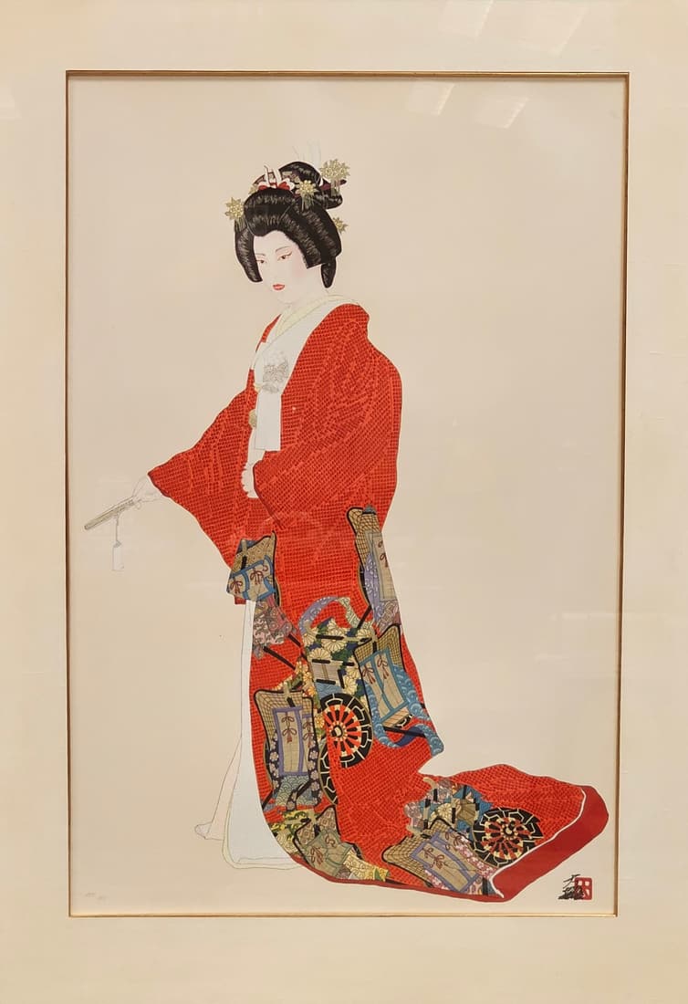 Geisha in Red 'Passion' by Hisashi Otsuka (1 of 11)