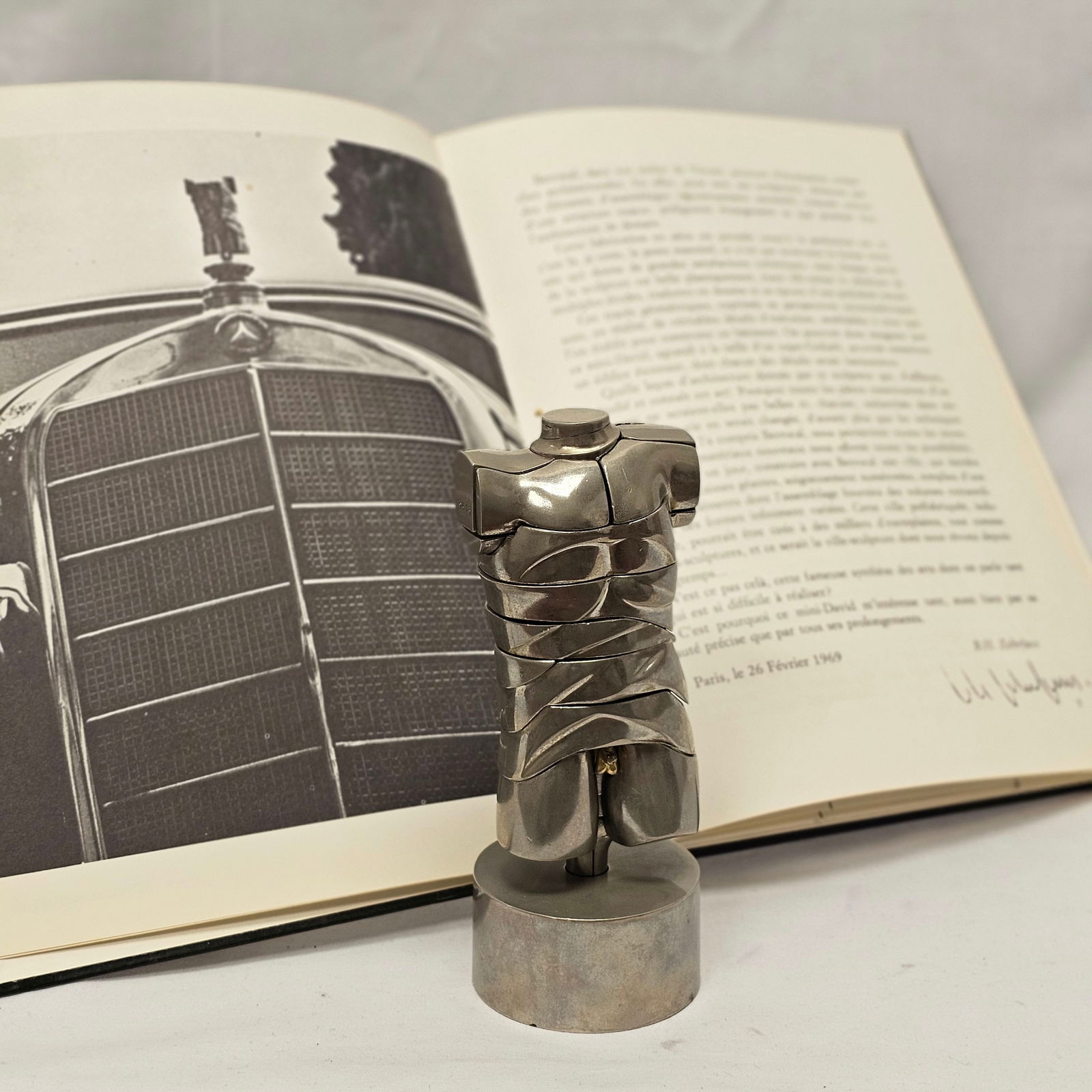 Miguel Ortiz Berrocal (Spanish 1933-2006) Mini David Puzzle Sculpture with Book (1 of 16)