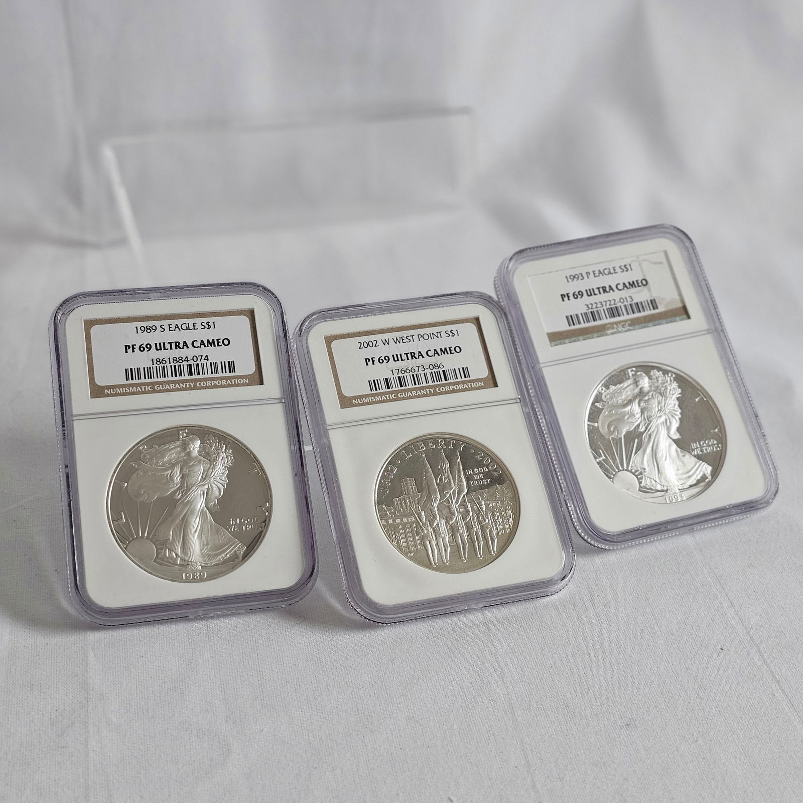 Three PF 69 Ultra Cameo Silver Dollars - NGC Graded (1 of 8)