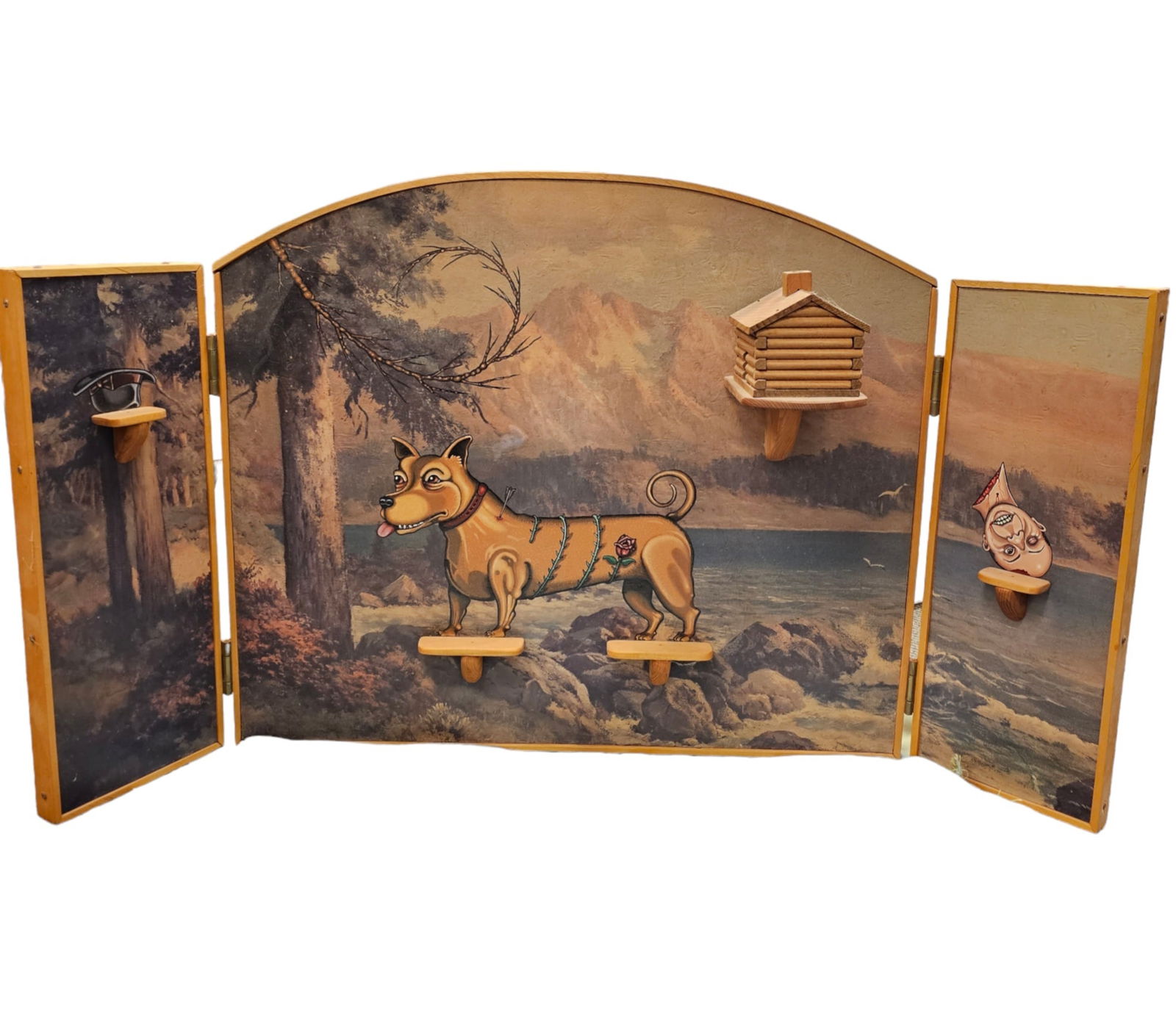 Michael Stevens Triptych 'Little Cabin By the Sea' Art (1 of 6)