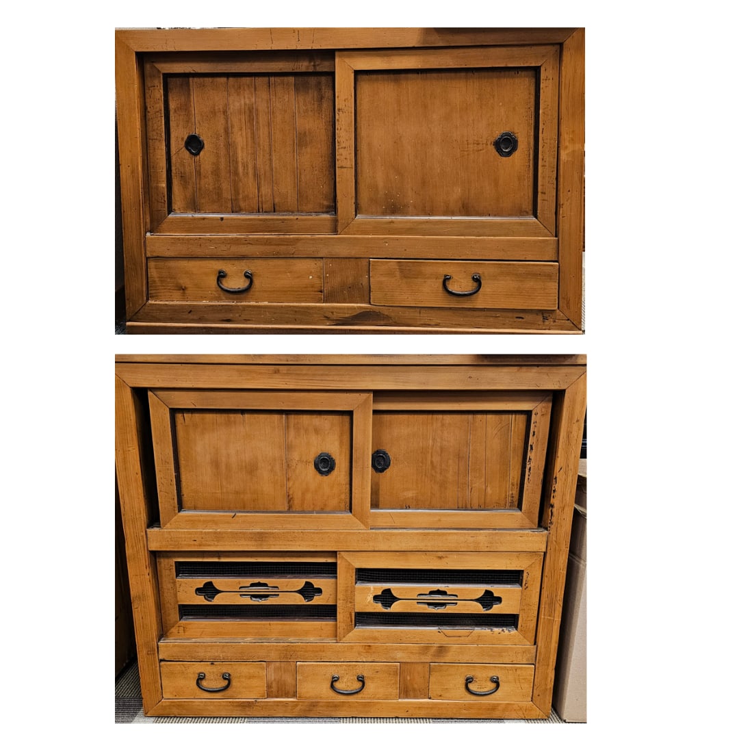 Two Piece Tansu 19th/20th Century Kitchen Tansu (1 of 12)