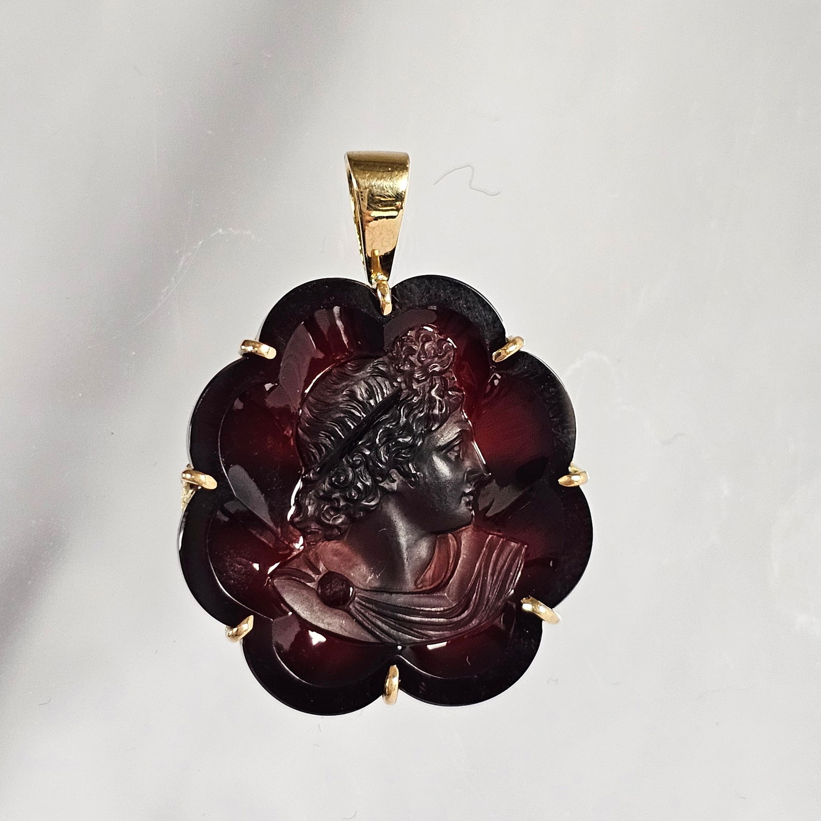 Carnelian Intaglio, 14k Yellow Gold Pendant (1 of 16)