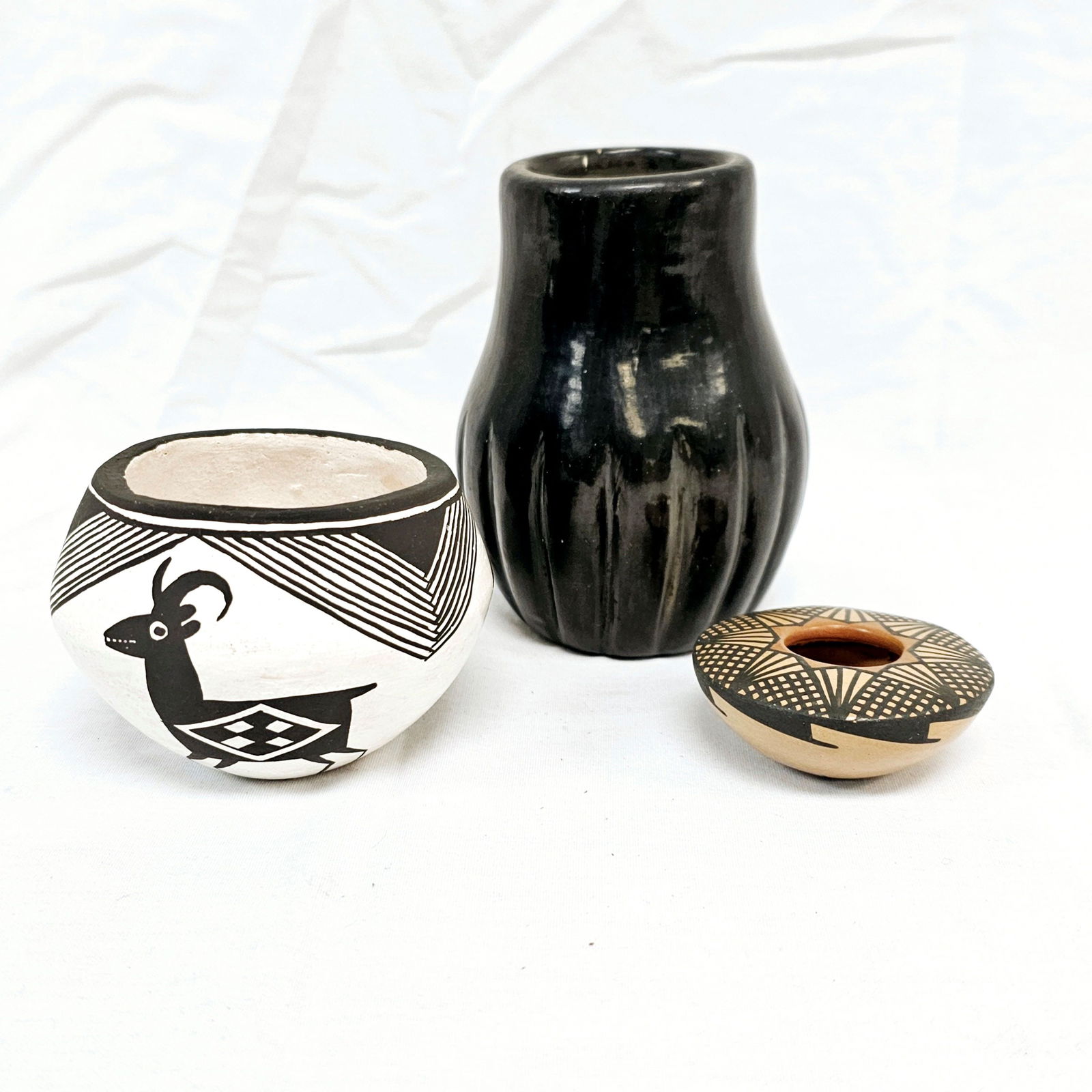 Collection of Three Native American Pottery Vessels (1 of 12)