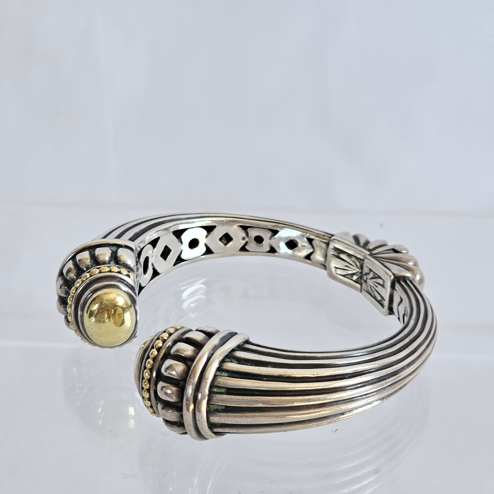 Lagos "Caviar" 18k, Sterling Silver Clamper Bracelet (1 of 11)