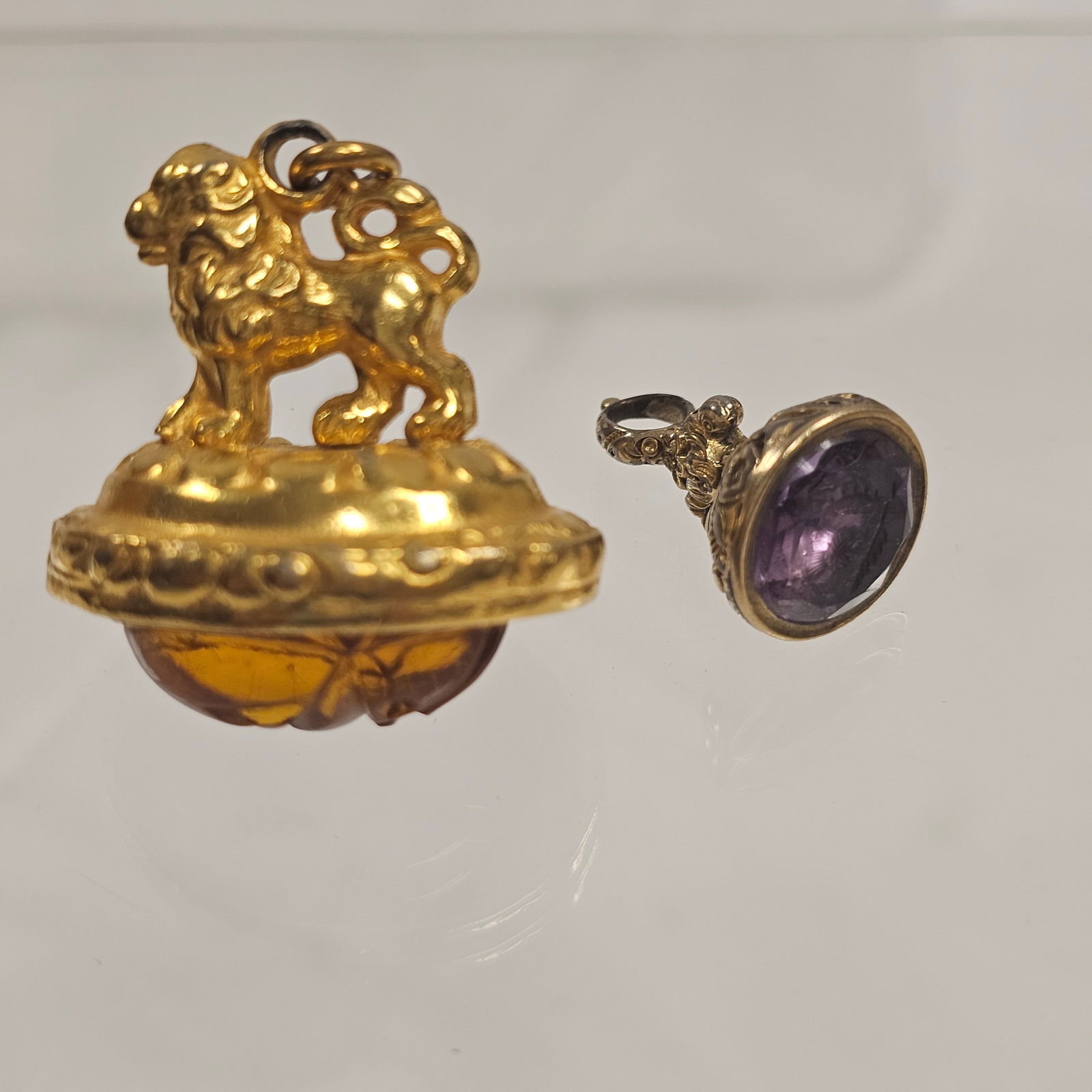 Collection of Two Gold-Tone Watch Fobs (1 of 9)