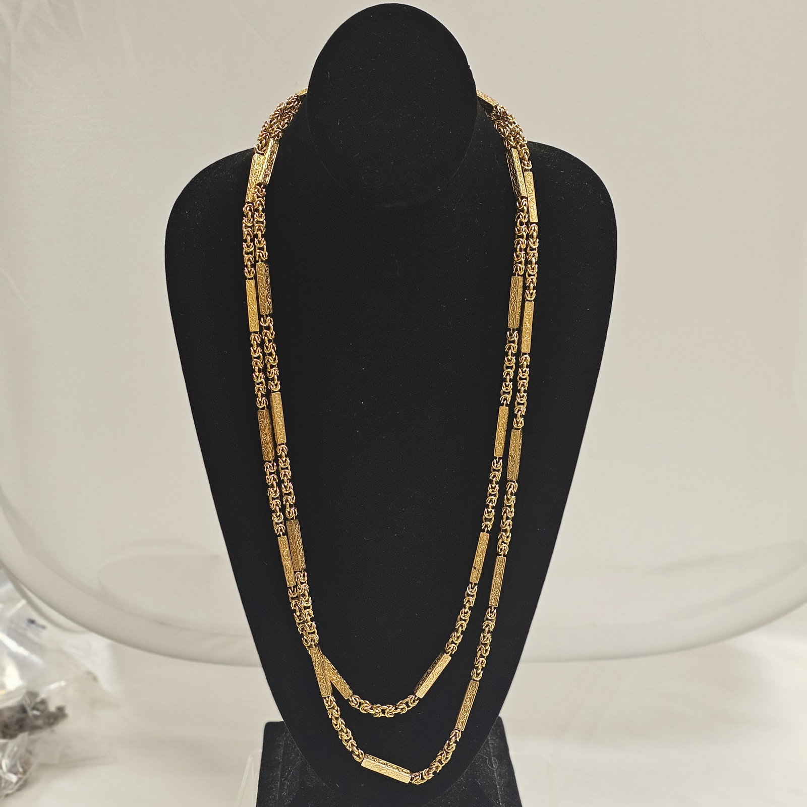 15k Yellow Gold Fancy Link Necklace (1 of 15)