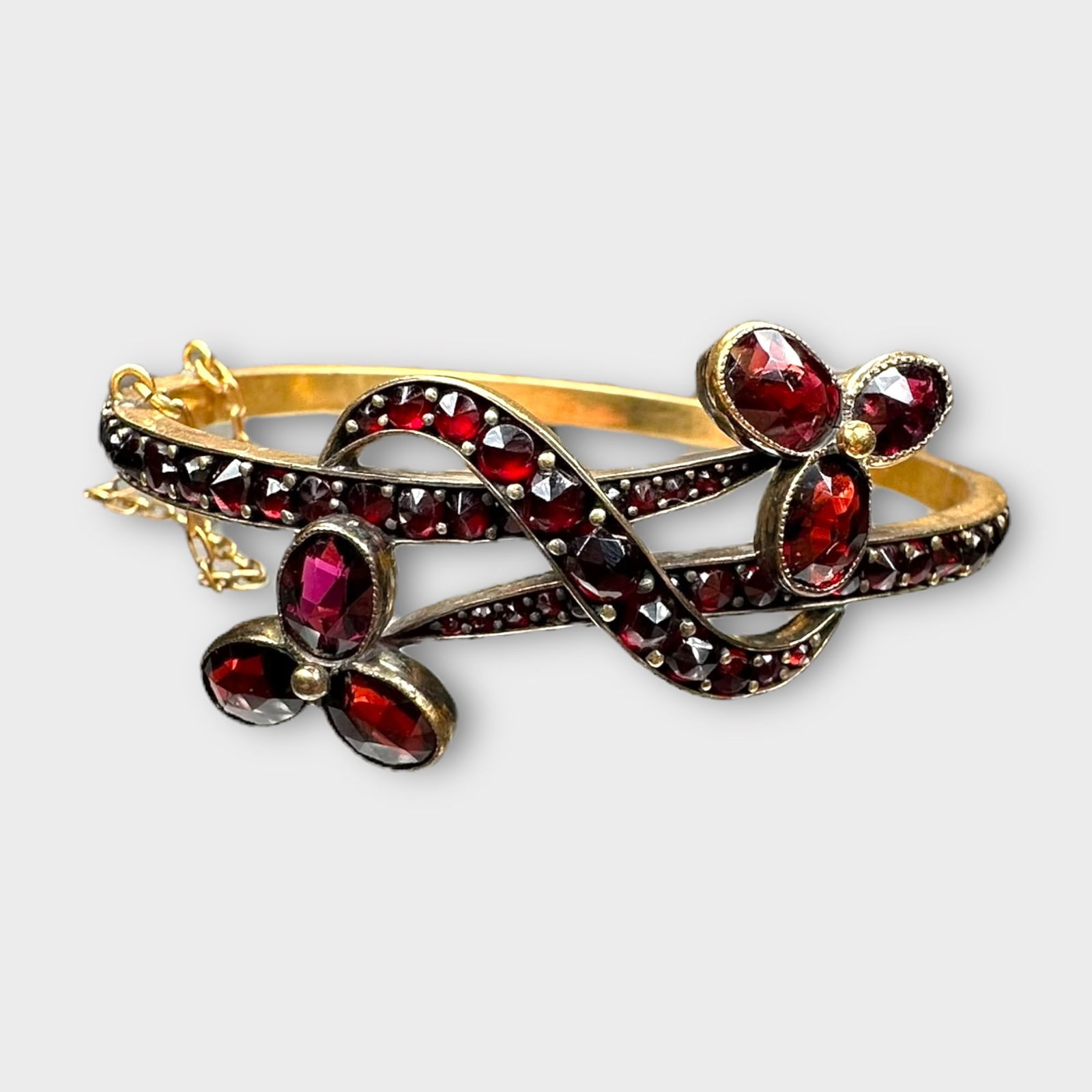 Victorian Bohemian Garnet, Gilt Bracelet (1 of 7)