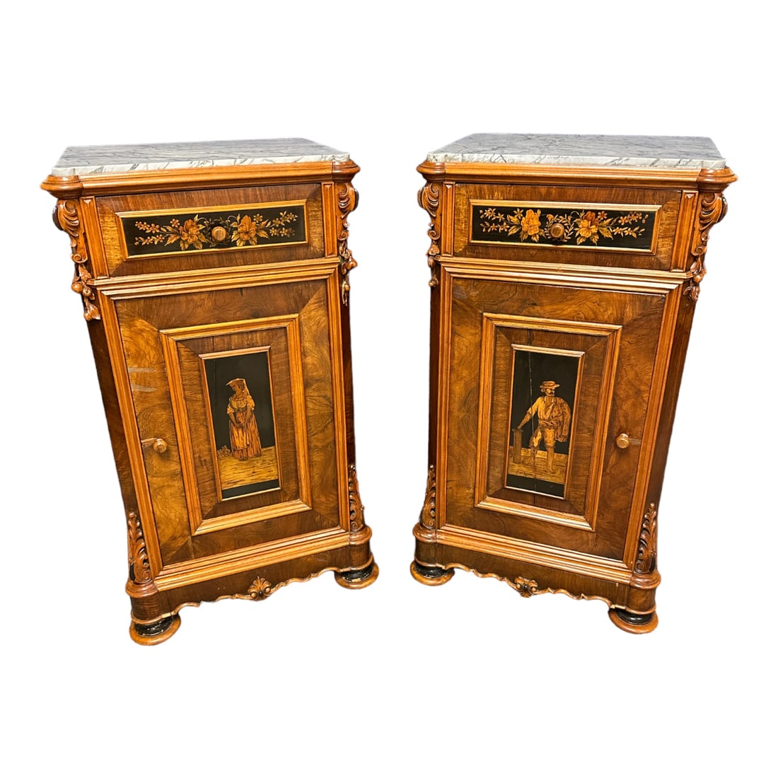 Attributed to Pottier & Stymus Inlaid Nightstands (1 of 5)