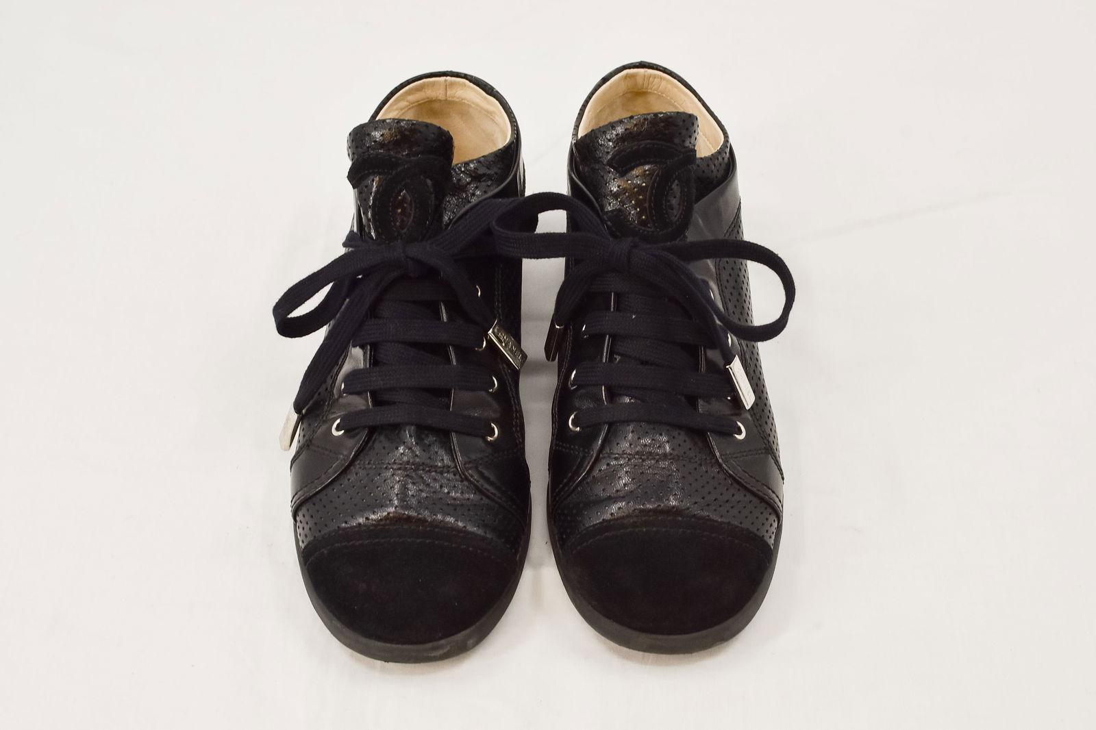Chanel Leather and Suede Tennis Shoes (1 of 6)