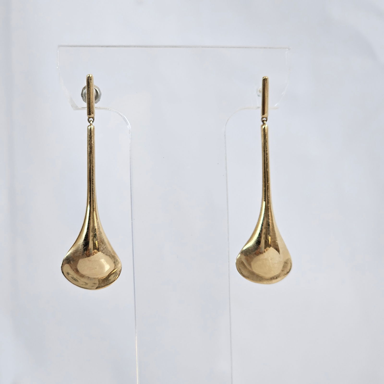 Pair of 14k Yellow Gold Door Knocker Earrings (1 of 7)