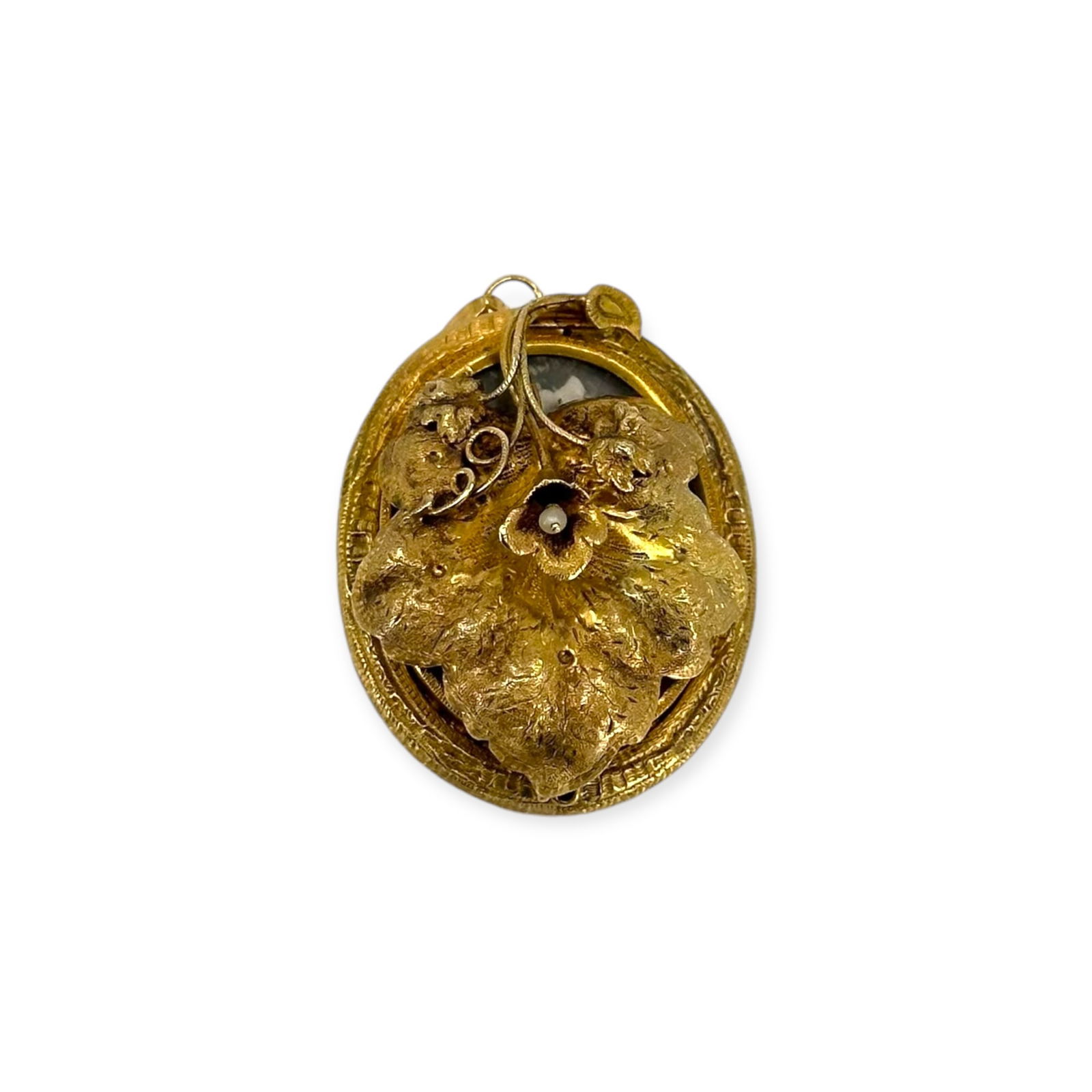 Victorian Seed Pearl, 14k Yellow Gold Locket (1 of 5)