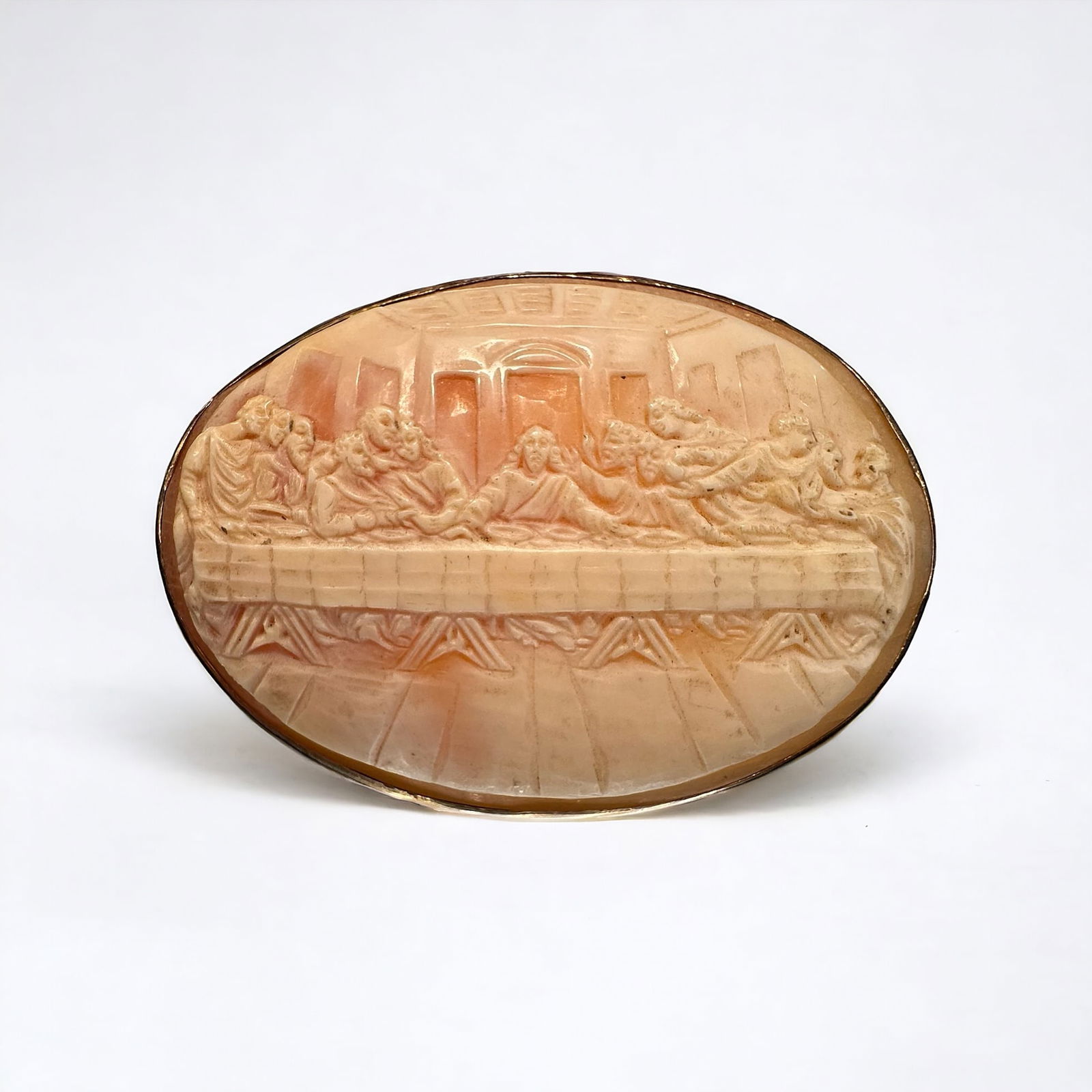 Victorian Shell Cameo, 14k Yellow Gold Pin (1 of 7)