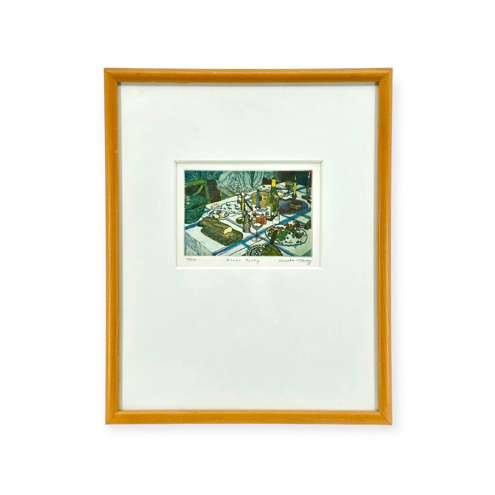 Anita Toney (American, 1948-) “Dinner Table?? Etching 43/50 (1 of 6)