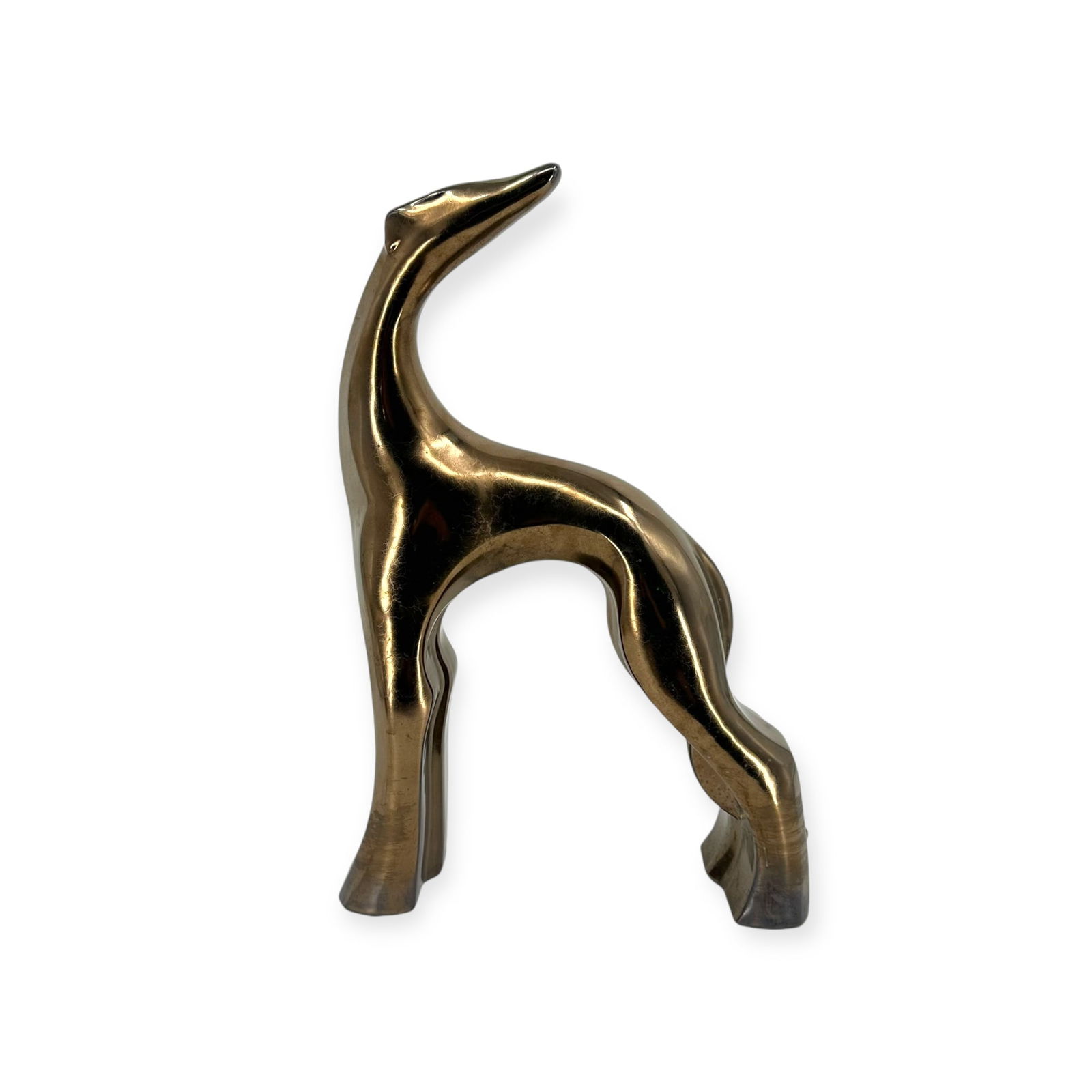 Metallic Ceramic Haeger Greyhound Dog Sculpture (1 of 5)