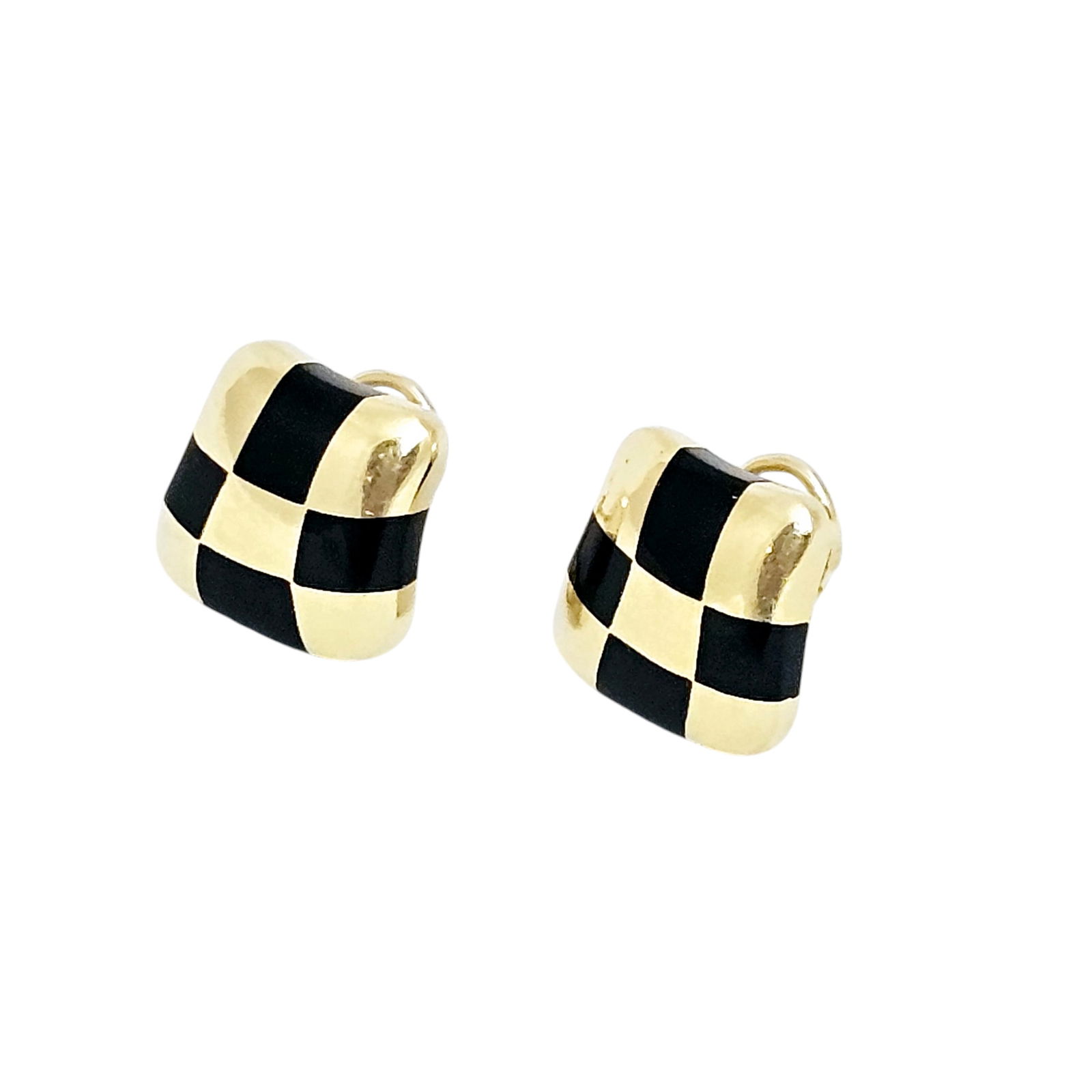 Onyx, 18k Yellow Gold Earrings, Angela Cummings (1 of 5)