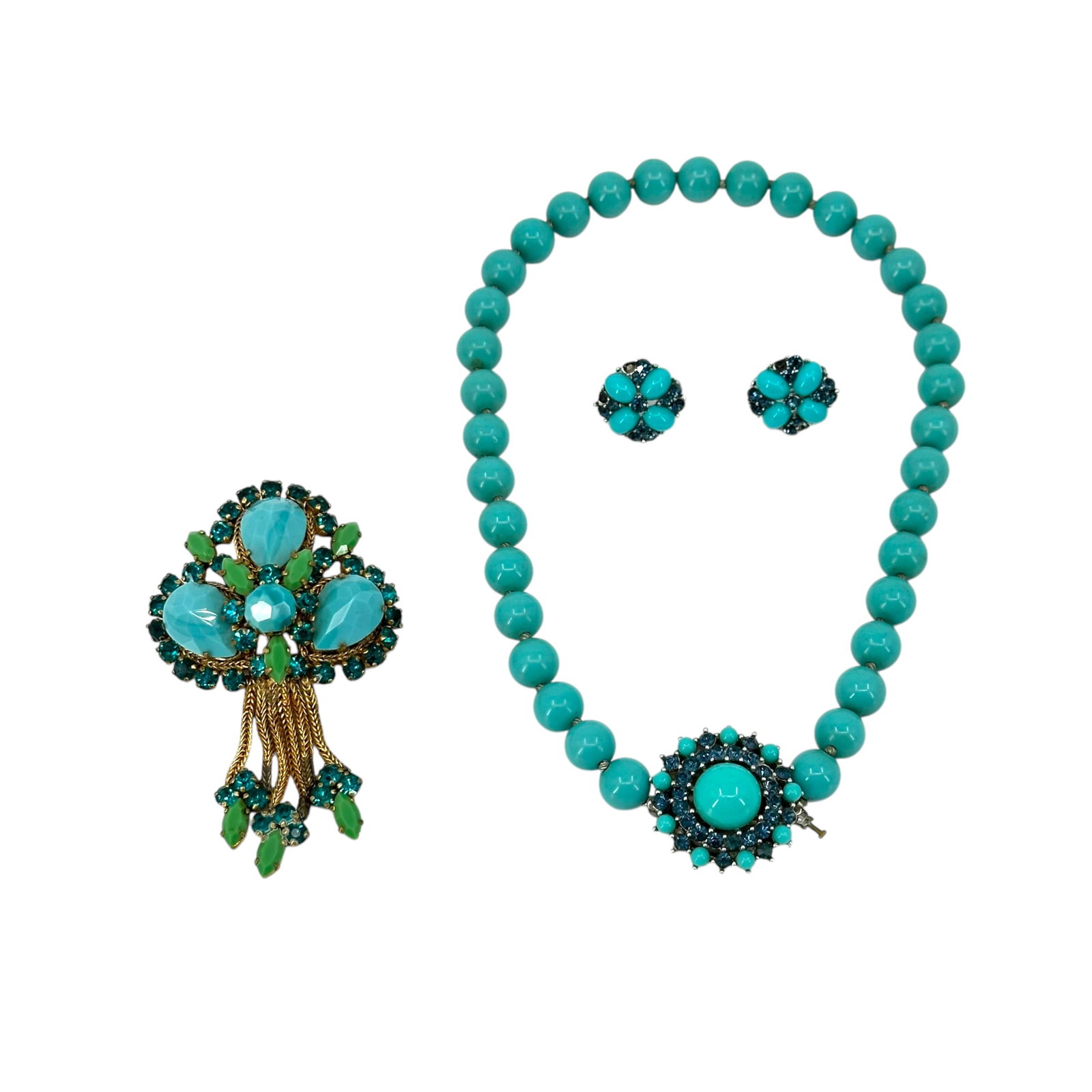 Vintage Faux Turquoise Jewelry Includes Modele Paris (1 of 6)
