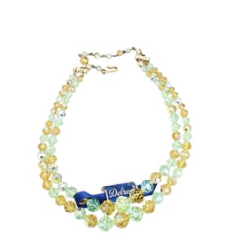 Vintage Delroy "Lemon Lime" Crystal Necklace