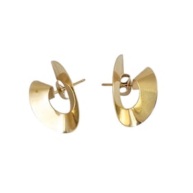 Pair of 14k Yellow Gold Earrings, Alan Revere