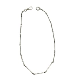 14k White Gold Watch Chain