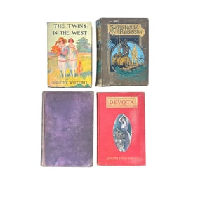 Lot of 4 Old Fiction, includes Swiss Family Robinson