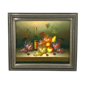 K. Cotton Grape Still Life Painting