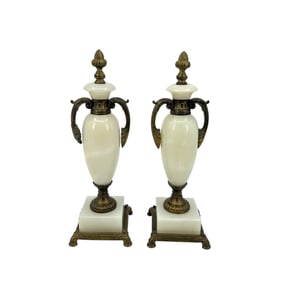 Pair of Small Decorative Urns Cassolettes Style
