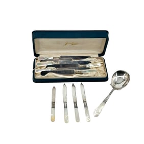 (Lot of 11) Assorted Sterling Silver and Mother of Pearl Flatware