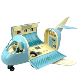 Vintage Blue Barbie Airplane with Barbies and Accessories