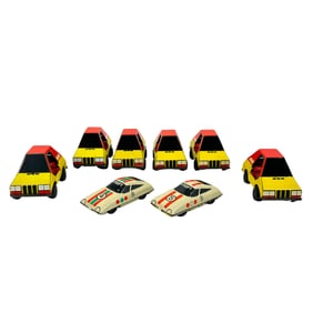 (Lot of 8) Russian Tin Toy Cars Including "Viraz" Set of Cars
