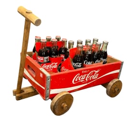 Coca-Cola Pull Wagon & Two Packs of Bottles