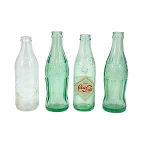 Lot of 4 Coca Cola Bottles