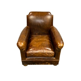 Restoration Hardware Leather Club Chair