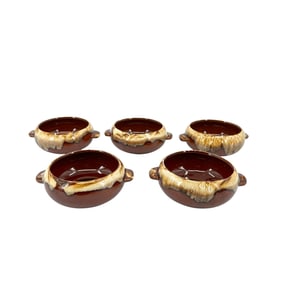 Roseville Stoneware French Onion Soup Bowls