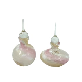Swirl Handblown Glass Perfume Bottles