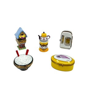 Lot of 5 Limoges Birdhouse & Others