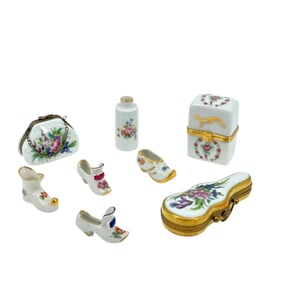 Lot of Limoges includes Mini Shoes and Violin