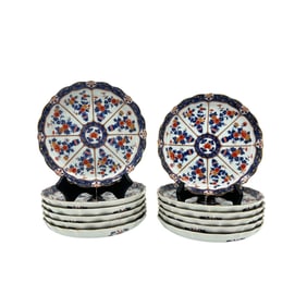 Set of 12 Imari Small Plates