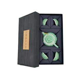 Celadon Color Glaze Boxed Tea Set
