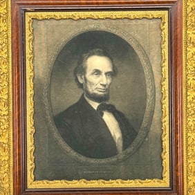 William Edgar Marshall (New York, 1837-1906) Etching Engraving Portrait of Abraham Lincoln