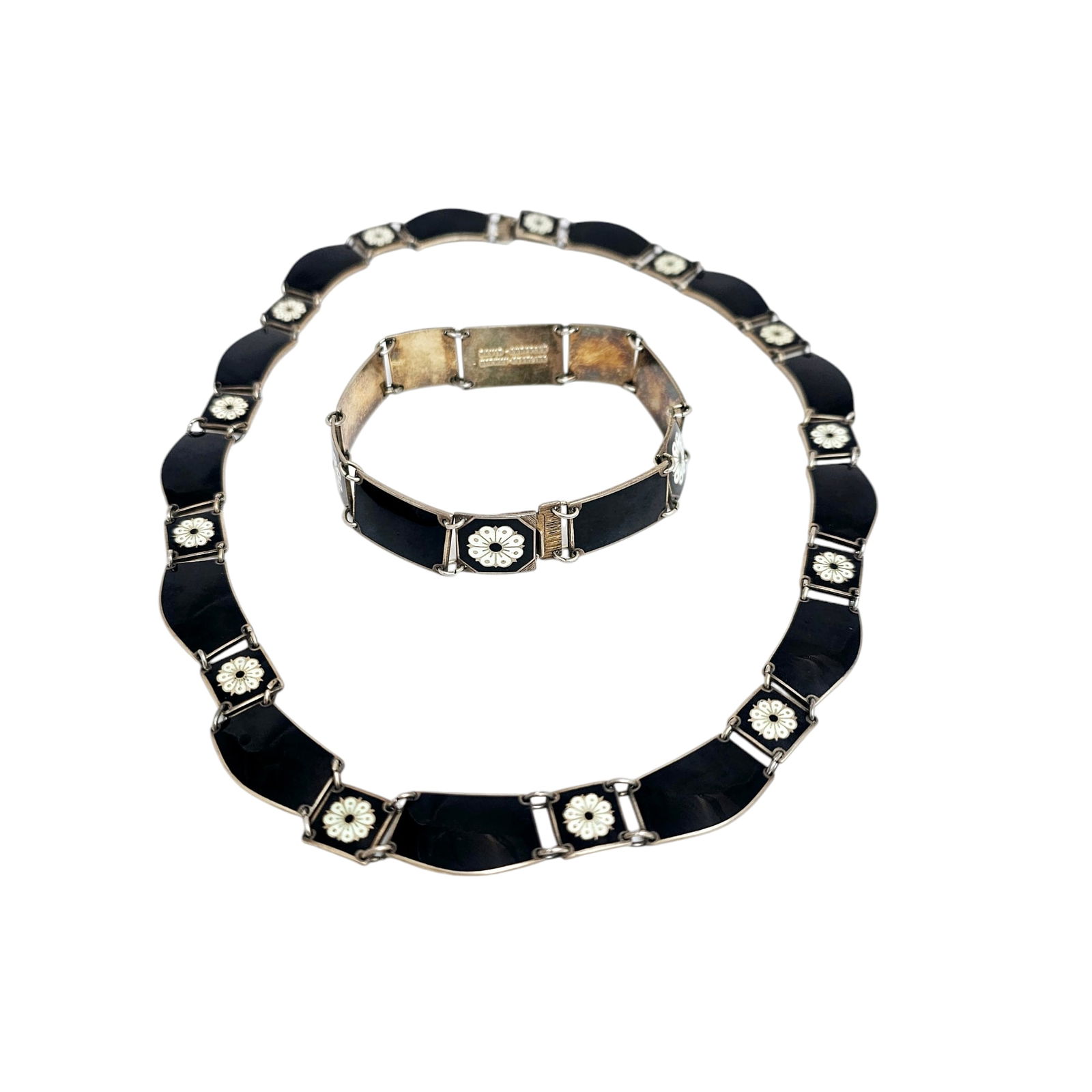 Mid-Century Enamel, Sterling Silver Jewelry Suite, David Andersen (1 of 4)