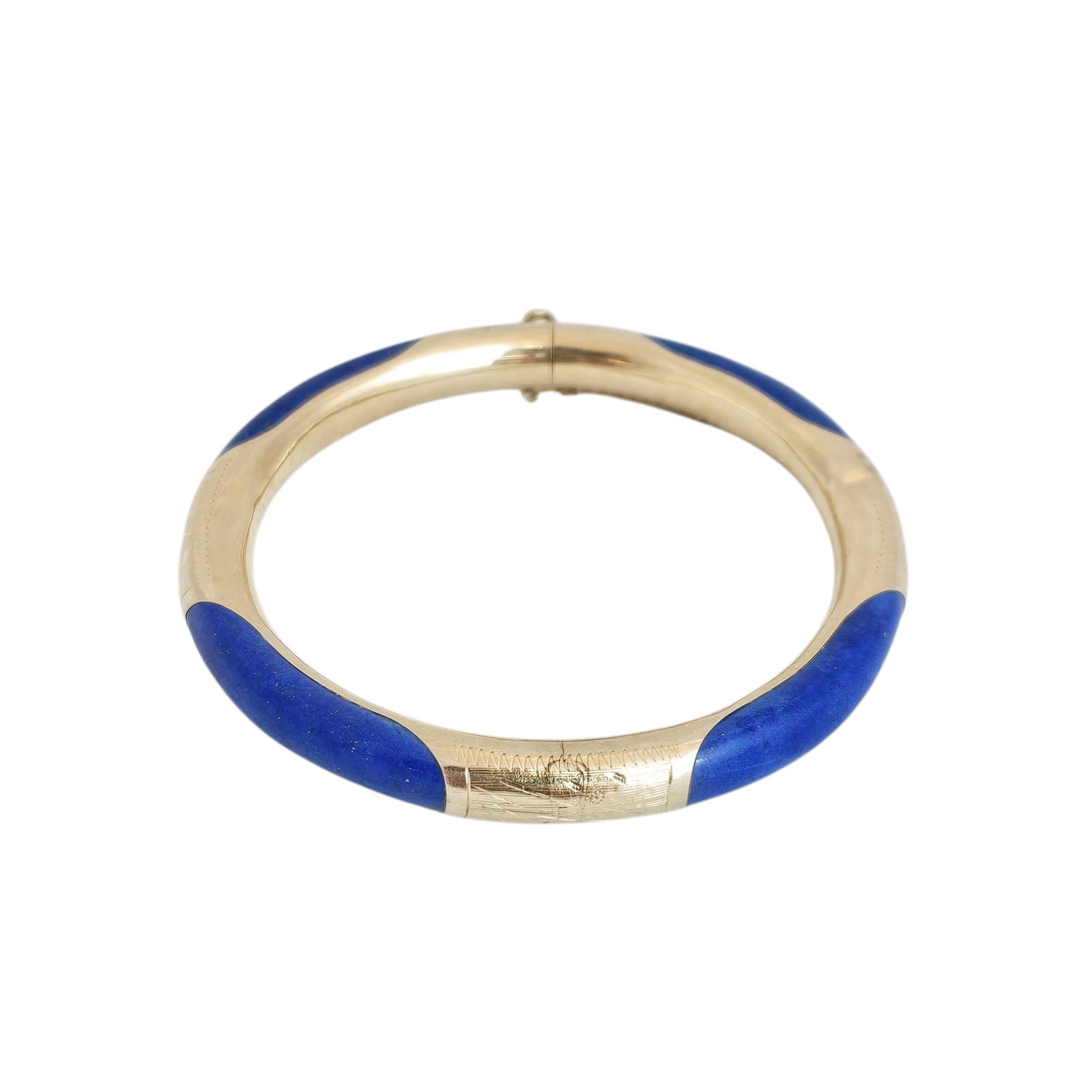 Lapis Lazuli, 14k Yellow Gold Bangle Bracelet (1 of 6)