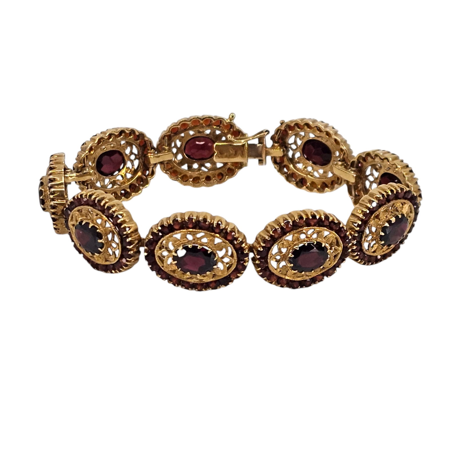 Garnet, 18k Yellow Gold Bracelet (1 of 3)