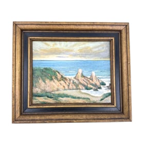 Mid-20th Century California Regional Plein Air Coastal Landscape Painting