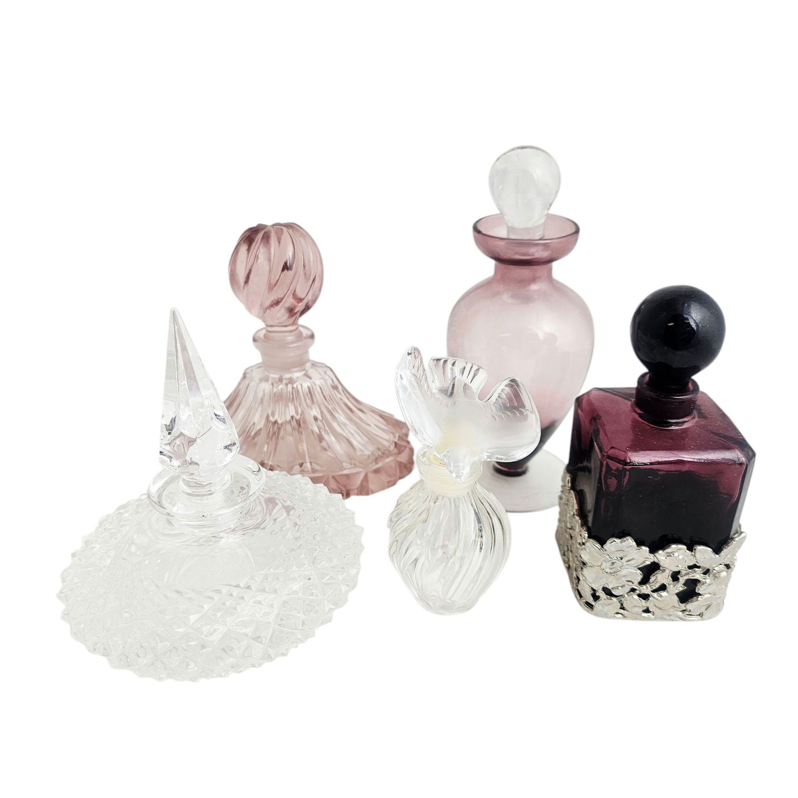 (Lot of 5) 20th Century Glass Perfume Bottles (1 of 4)